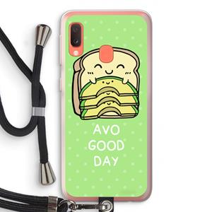 CaseCompany Avo Good Day: Samsung Galaxy A20e Transparant Hoesje met koord