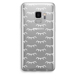 CaseCompany Wimpers: Samsung Galaxy S9 Transparant Hoesje
