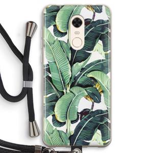 CaseCompany Bananenbladeren: Xiaomi Redmi 5 Transparant Hoesje met koord
