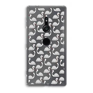 CaseCompany Zwanen: Sony Xperia XZ2 Transparant Hoesje