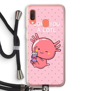 CaseCompany Love You A Lotl: Samsung Galaxy A20e Transparant Hoesje met koord