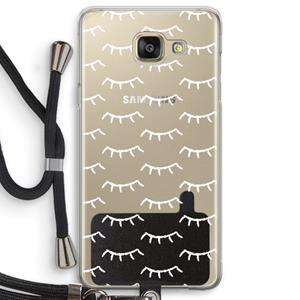 CaseCompany Wimpers: Samsung Galaxy A5 (2016) Transparant Hoesje met koord
