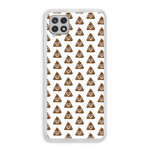 CaseCompany Poop emoji: Samsung Galaxy A22 4G Transparant Hoesje