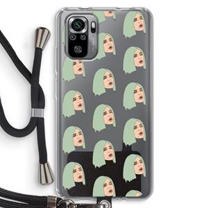 CaseCompany King Kylie: Xiaomi Redmi Note 10S Transparant Hoesje met koord