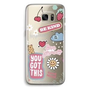 CaseCompany Positivity: Samsung Galaxy S7 Edge Transparant Hoesje