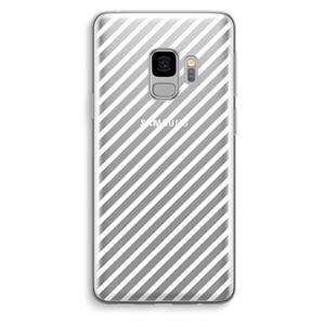 CaseCompany Strepen zwart-wit: Samsung Galaxy S9 Transparant Hoesje