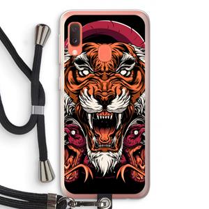 CaseCompany Tiger and Rattlesnakes: Samsung Galaxy A20e Transparant Hoesje met koord