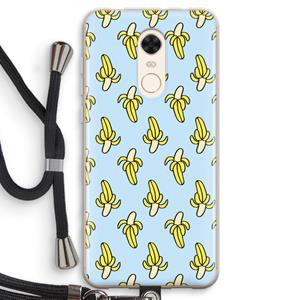 CaseCompany Bananas: Xiaomi Redmi 5 Transparant Hoesje met koord