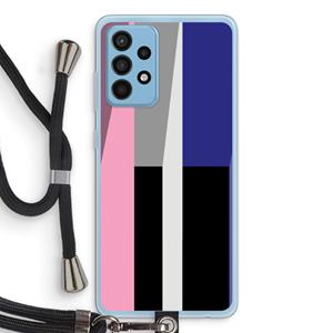 CaseCompany Gestalte 4: Samsung Galaxy A52 Transparant Hoesje met koord