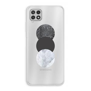 CaseCompany Marmeren cirkels: Samsung Galaxy A22 4G Transparant Hoesje