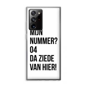 CaseCompany Da ziede van hier: Samsung Galaxy Note 20 Ultra / Note 20 Ultra 5G Transparant Hoesje