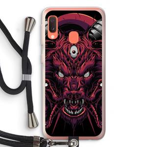 CaseCompany Hell Hound and Serpents: Samsung Galaxy A20e Transparant Hoesje met koord