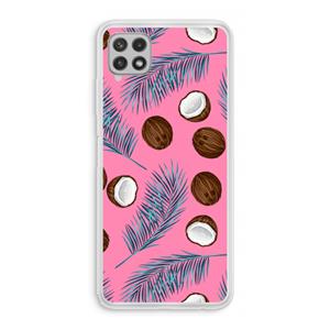 CaseCompany Kokosnoot roze: Samsung Galaxy A22 4G Transparant Hoesje