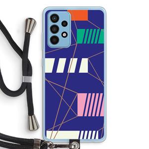 CaseCompany Gestalte 5: Samsung Galaxy A52 Transparant Hoesje met koord