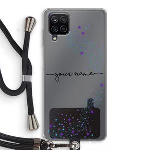 CaseCompany Sterren: Samsung Galaxy A12 Transparant Hoesje met koord