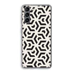 CaseCompany Crazy pattern: Samsung Galaxy S21 Transparant Hoesje