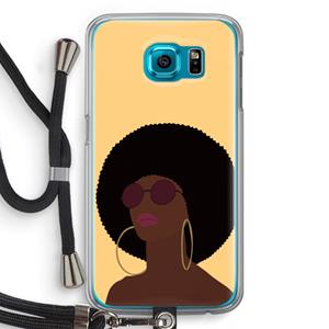 CaseCompany Golden hour: Samsung Galaxy S6 Transparant Hoesje met koord