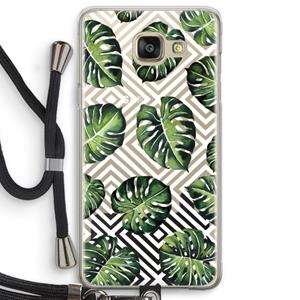 CaseCompany Geometrische jungle: Samsung Galaxy A5 (2016) Transparant Hoesje met koord