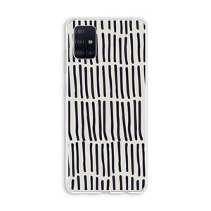 CaseCompany Moroccan stripes: Galaxy A51 4G Transparant Hoesje
