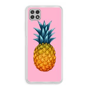 CaseCompany Grote ananas: Samsung Galaxy A22 4G Transparant Hoesje