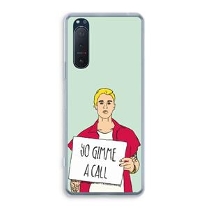 CaseCompany Gimme a call: Sony Xperia 5 II Transparant Hoesje
