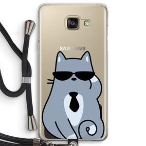 CaseCompany Cool cat: Samsung Galaxy A5 (2016) Transparant Hoesje met koord