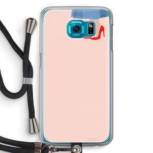 CaseCompany High heels: Samsung Galaxy S6 Transparant Hoesje met koord