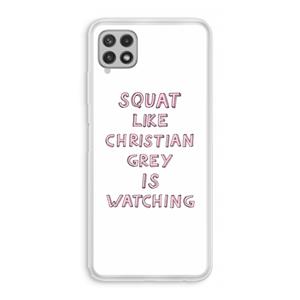 CaseCompany Christian Grey: Samsung Galaxy A22 4G Transparant Hoesje