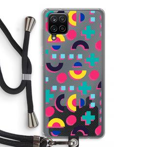 CaseCompany 8-bit N°2: Samsung Galaxy A12 Transparant Hoesje met koord