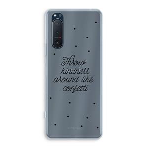 CaseCompany Confetti: Sony Xperia 5 II Transparant Hoesje
