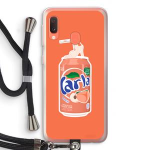 CaseCompany S(peach)less: Samsung Galaxy A20e Transparant Hoesje met koord
