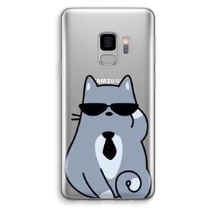 CaseCompany Cool cat: Samsung Galaxy S9 Transparant Hoesje