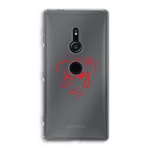 CaseCompany Not Your Baby: Sony Xperia XZ2 Transparant Hoesje