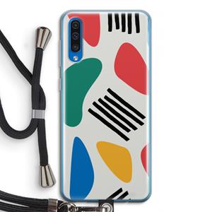 CaseCompany Illustratieve pop 1: Samsung Galaxy A50 Transparant Hoesje met koord