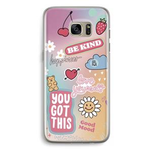 CaseCompany Positivity: Samsung Galaxy S7 Edge Transparant Hoesje