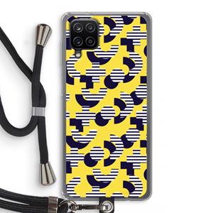 CaseCompany 8-bit N°3: Samsung Galaxy A12 Transparant Hoesje met koord