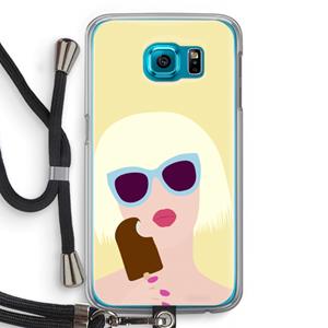 CaseCompany Ice cream: Samsung Galaxy S6 Transparant Hoesje met koord