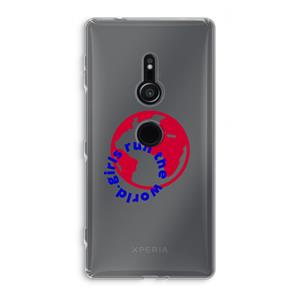 CaseCompany Run The World: Sony Xperia XZ2 Transparant Hoesje