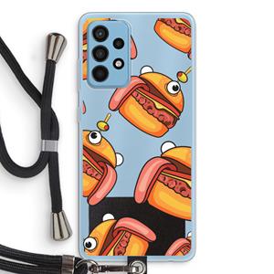 CaseCompany Hamburger: Samsung Galaxy A52 Transparant Hoesje met koord