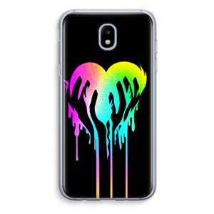 CaseCompany Hold My Heart: Samsung Galaxy J5 (2017) Transparant Hoesje