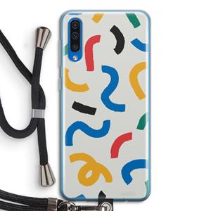 CaseCompany Illustratieve pop 2: Samsung Galaxy A50 Transparant Hoesje met koord