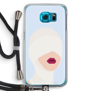 CaseCompany Incognito: Samsung Galaxy S6 Transparant Hoesje met koord