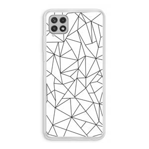 CaseCompany Geometrische lijnen zwart: Samsung Galaxy A22 4G Transparant Hoesje