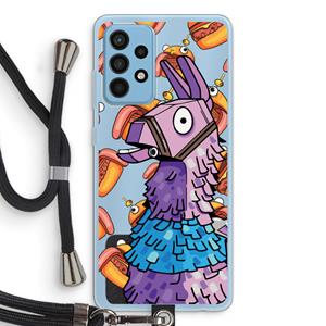 CaseCompany Loot Burger: Samsung Galaxy A52 Transparant Hoesje met koord