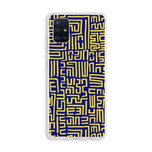 CaseCompany Majorelle Blue Print: Galaxy A51 4G Transparant Hoesje