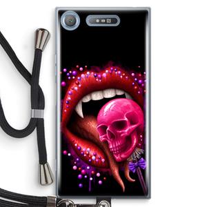 CaseCompany Dodelijk zoet: Sony Xperia XZ1 Transparant Hoesje met koord