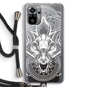 CaseCompany Oh Deer: Xiaomi Redmi Note 10S Transparant Hoesje met koord