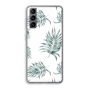 CaseCompany Simple leaves: Samsung Galaxy S21 Transparant Hoesje