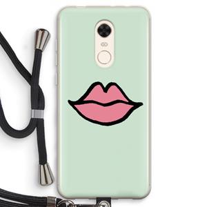 CaseCompany Kusje: Xiaomi Redmi 5 Transparant Hoesje met koord