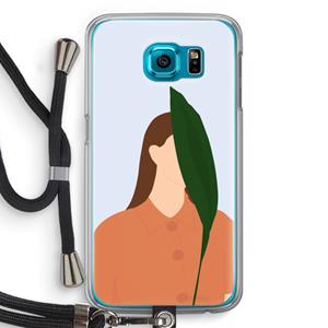 CaseCompany Leaf: Samsung Galaxy S6 Transparant Hoesje met koord